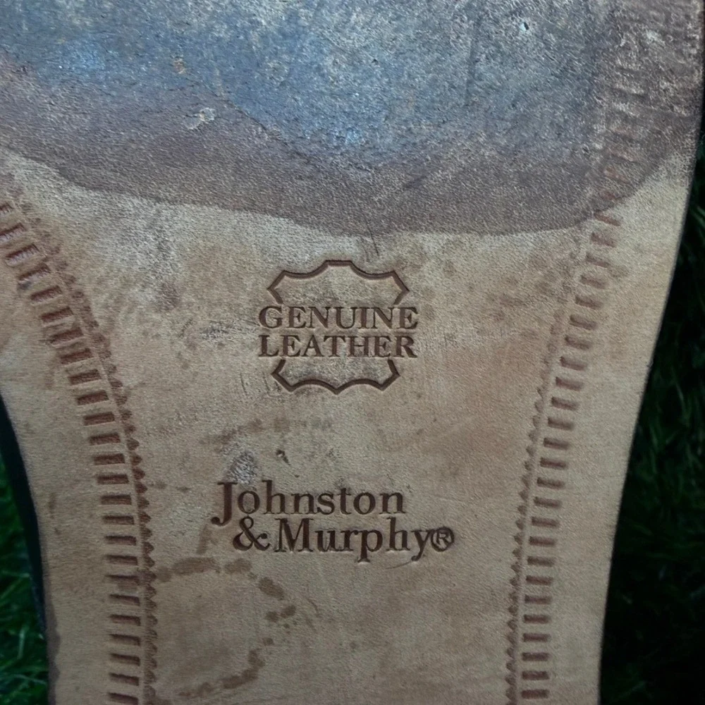 Johnston & Murphy Mens‎ 14M Cap Toe Oxford Dress Shoes Black Leather Classic
